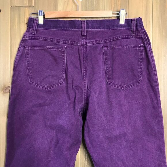 Vintage Wrangler Womens High Waisted Burgundy Plum “Mom” Jeans Size 16 (31/31) - Picture 7 of 16
